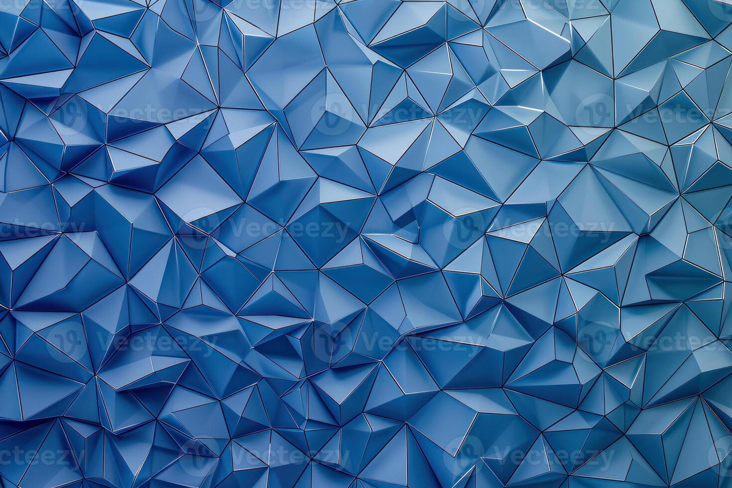 Abstract blue background with triangles photo