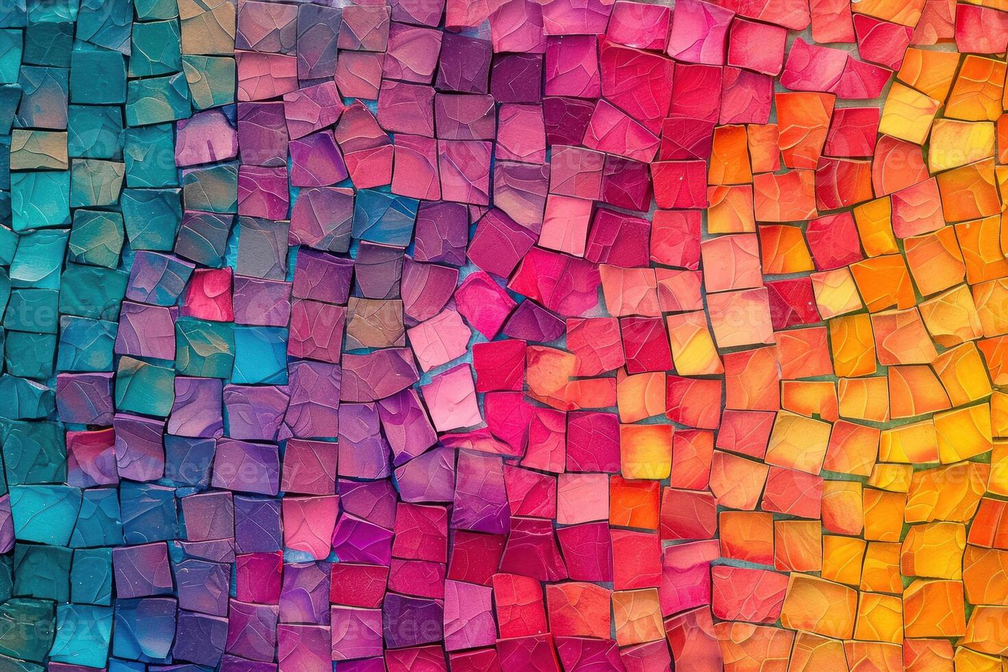 Colorful mosaic wall background with a colorful pattern photo