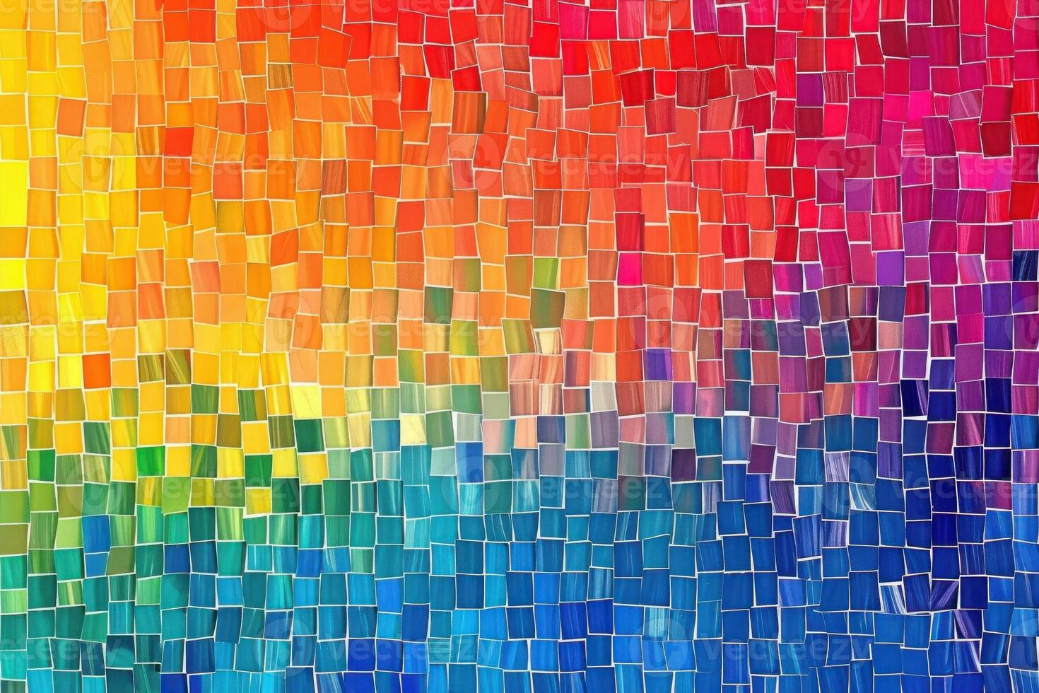 Colorful mosaic background with a rainbow of colors photo