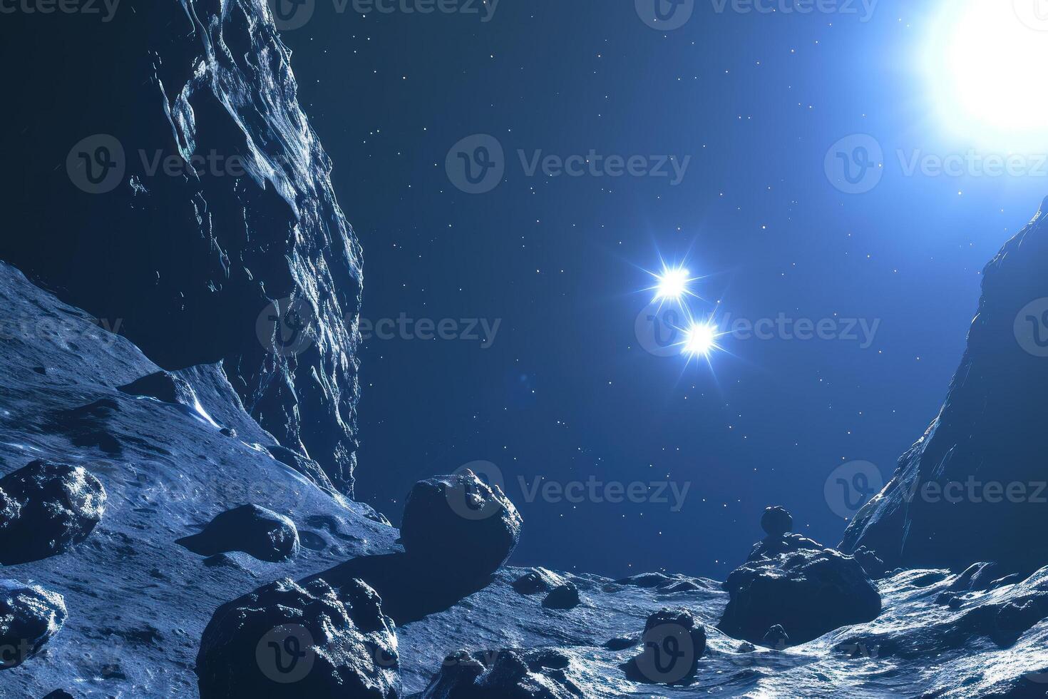 An artist's impression of the surface of a planet photo