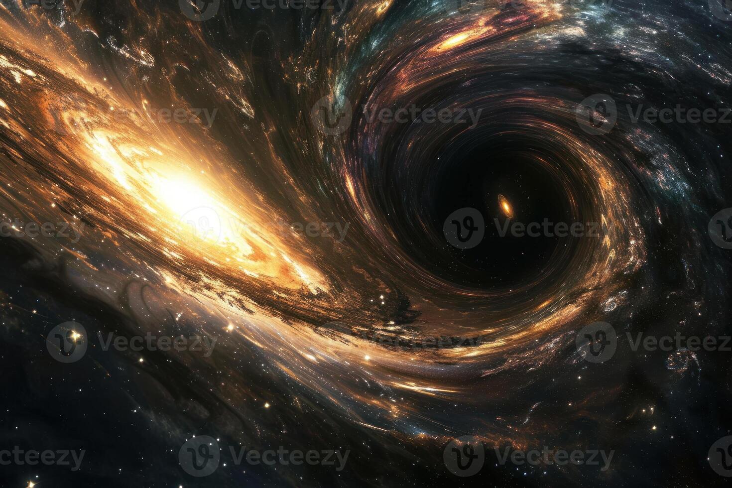 A black hole is seen in this image photo