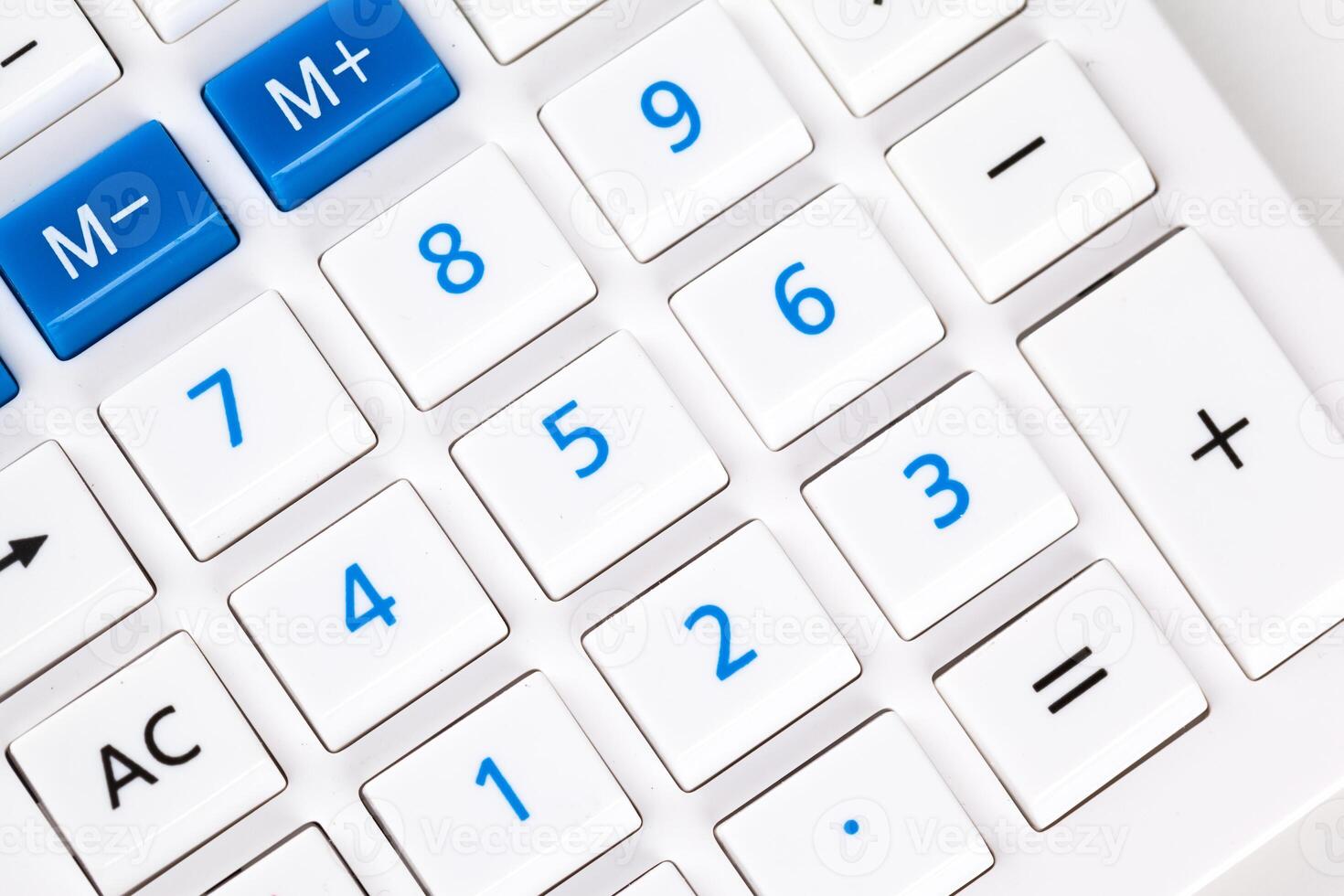 Closeup image of calculator keyboard photo