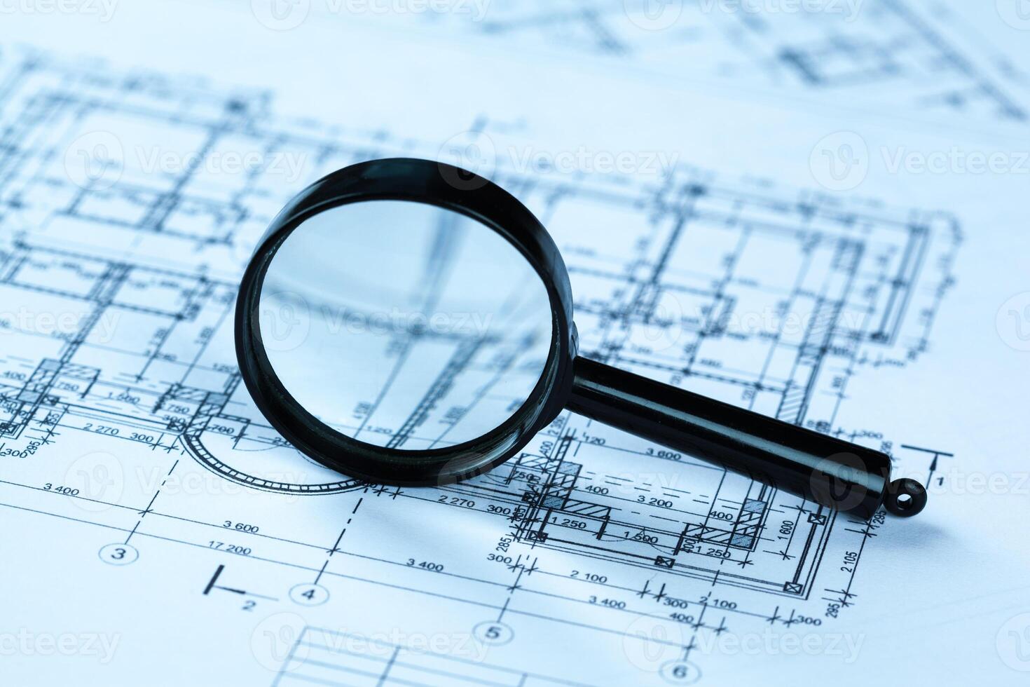 architecture blue plans photo