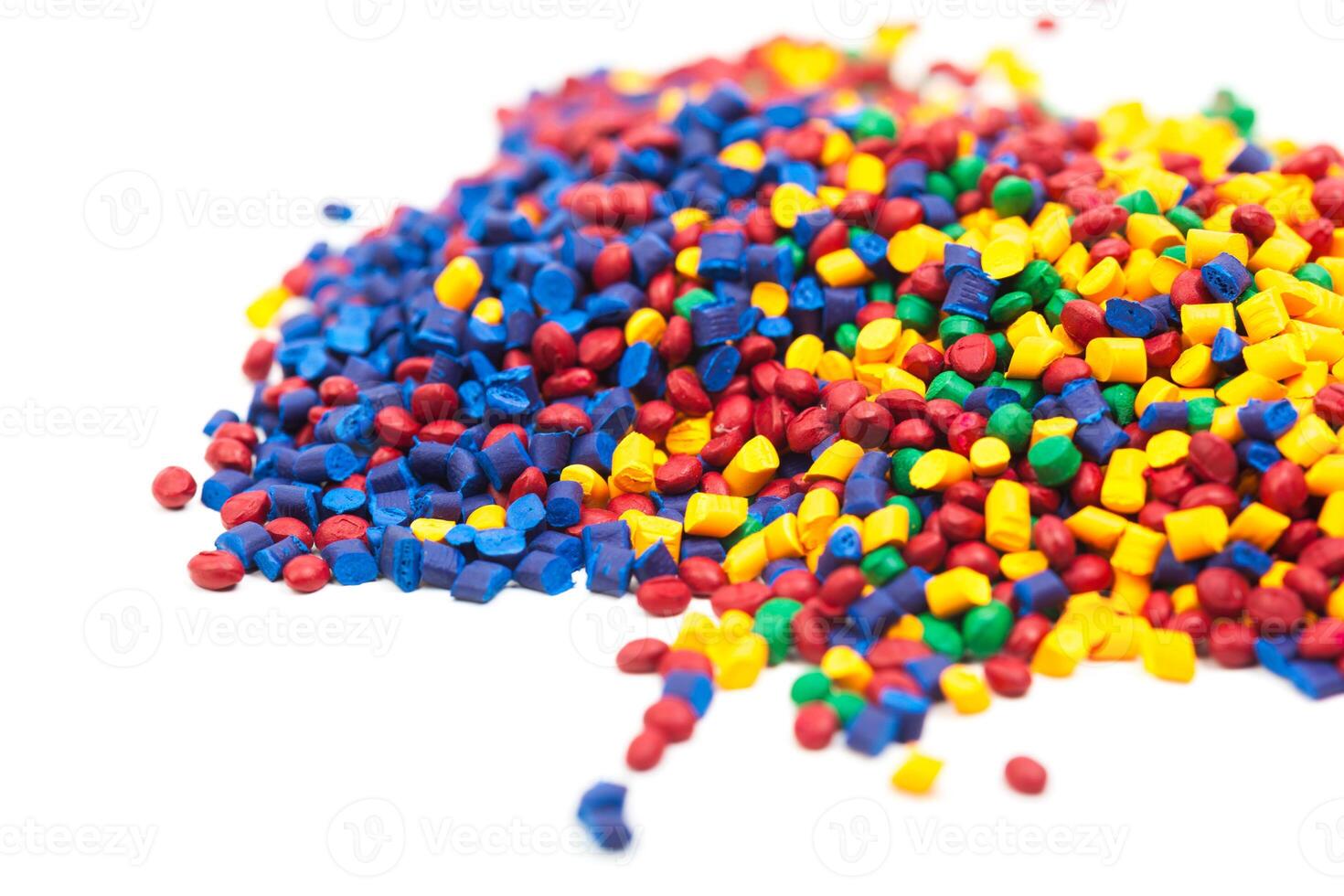 tinted plastic granulate for injection moulding process photo