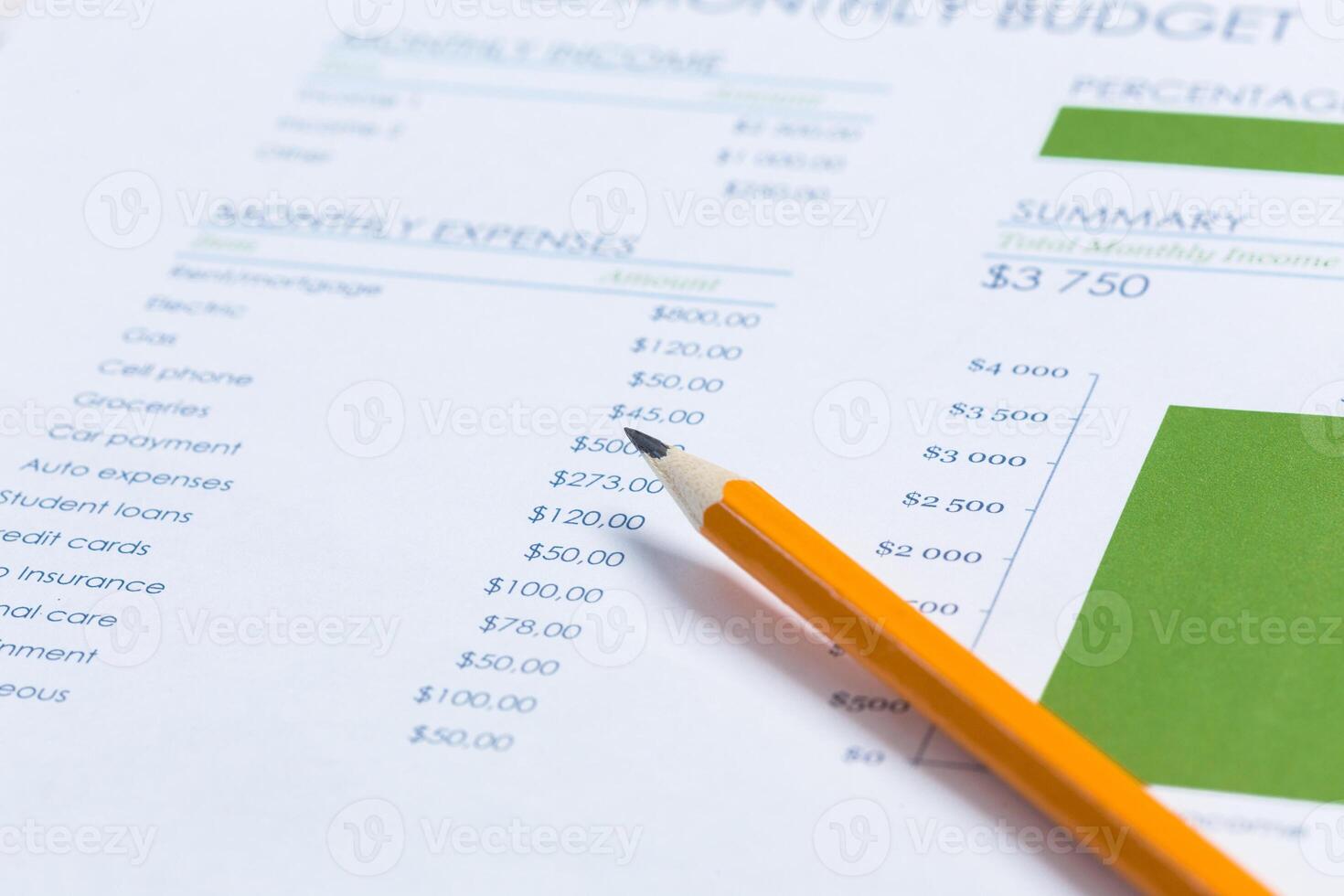 financial graph and chart photo