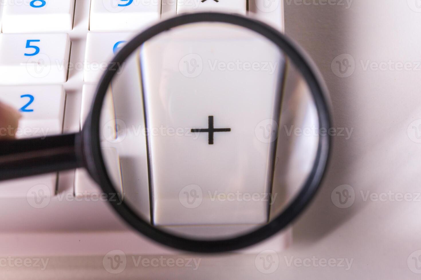 Magnifier and the calculator photo