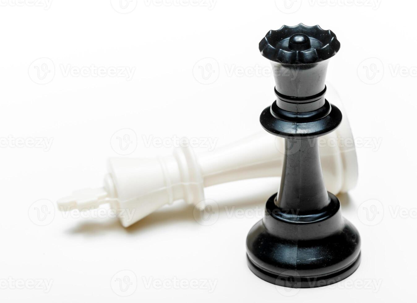 Chess game or chess pieces on white background photo