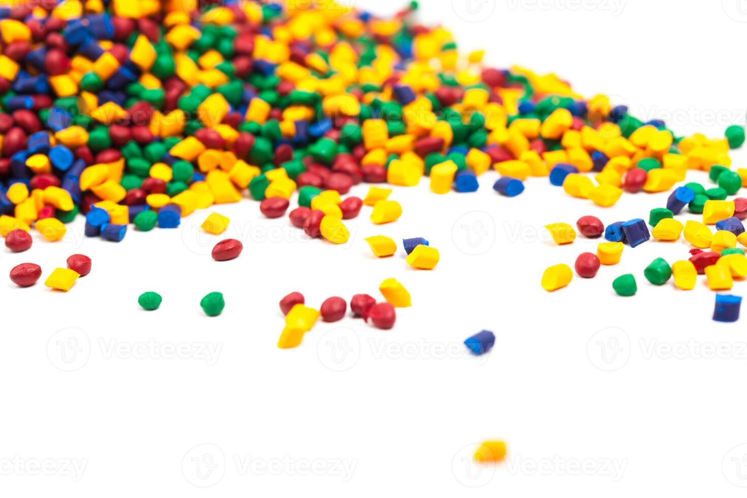 tinted plastic granulate for injection moulding process photo