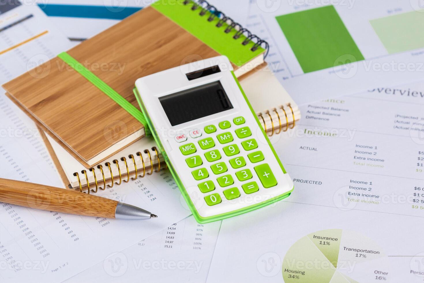 Financial graphs and charts analysis photo