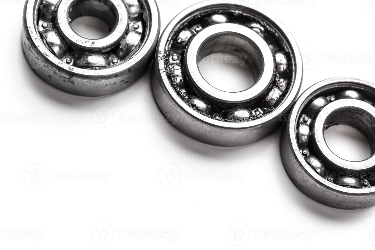 Gear metal wheels, isolated on white background photo