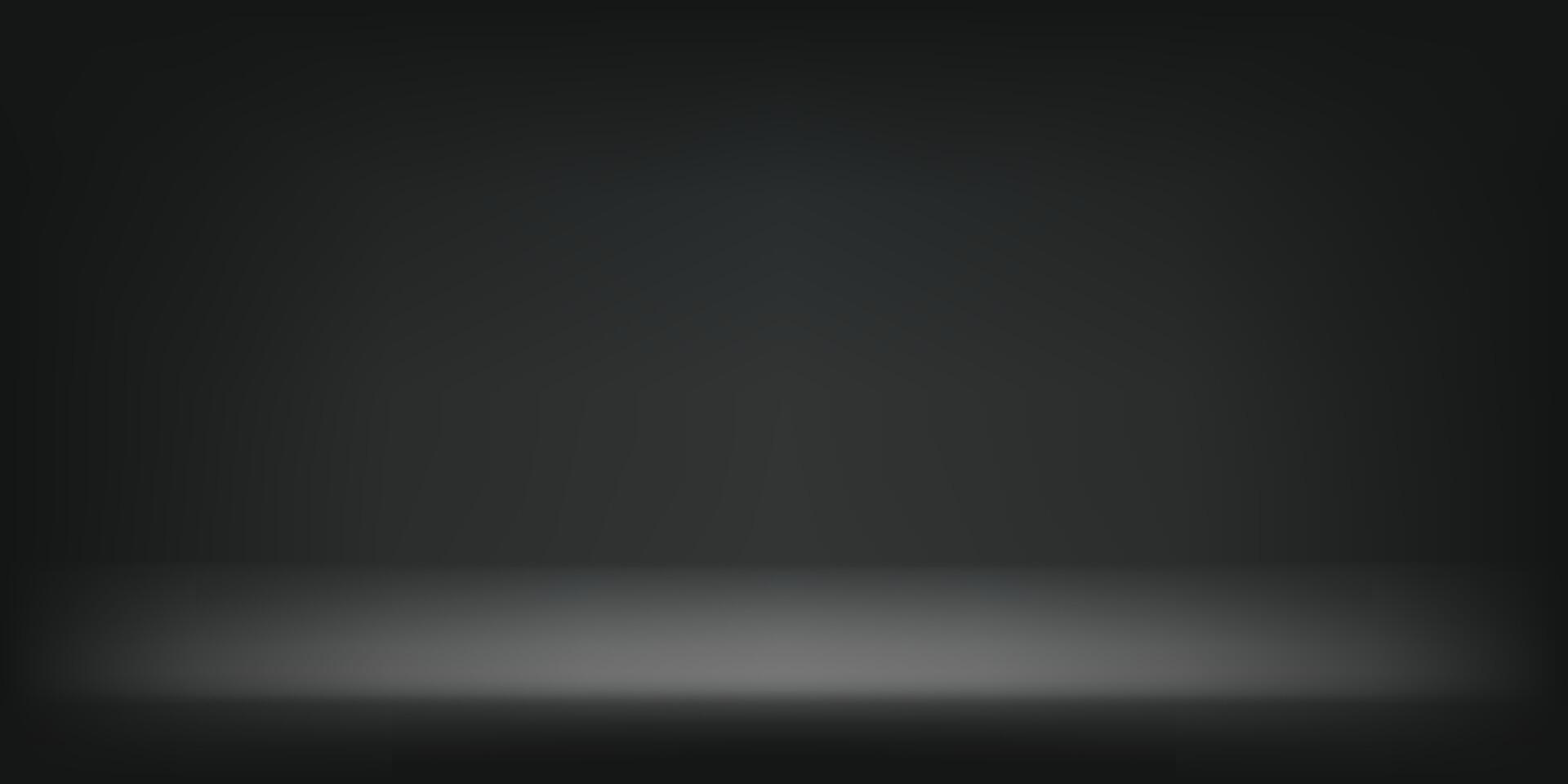 Empty black studio background. Abstract gradient black. Space for selling products on the website. Background 3d. illustration. vector