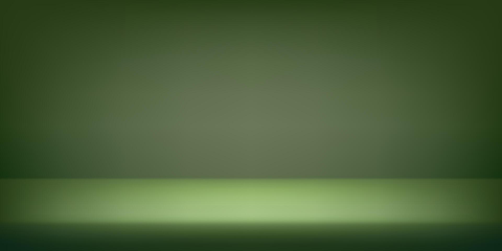 Empty dark green studio background. Abstract studio room platform design. Space for selling products on the website. illustration vector
