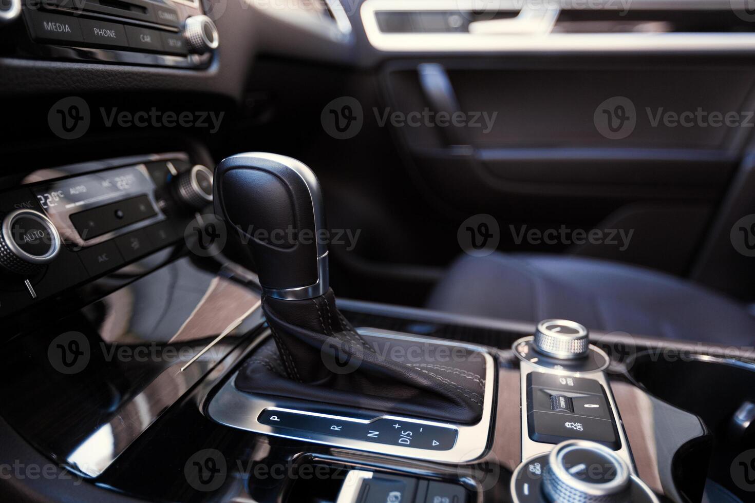 Automatic transmission gear shift in car photo