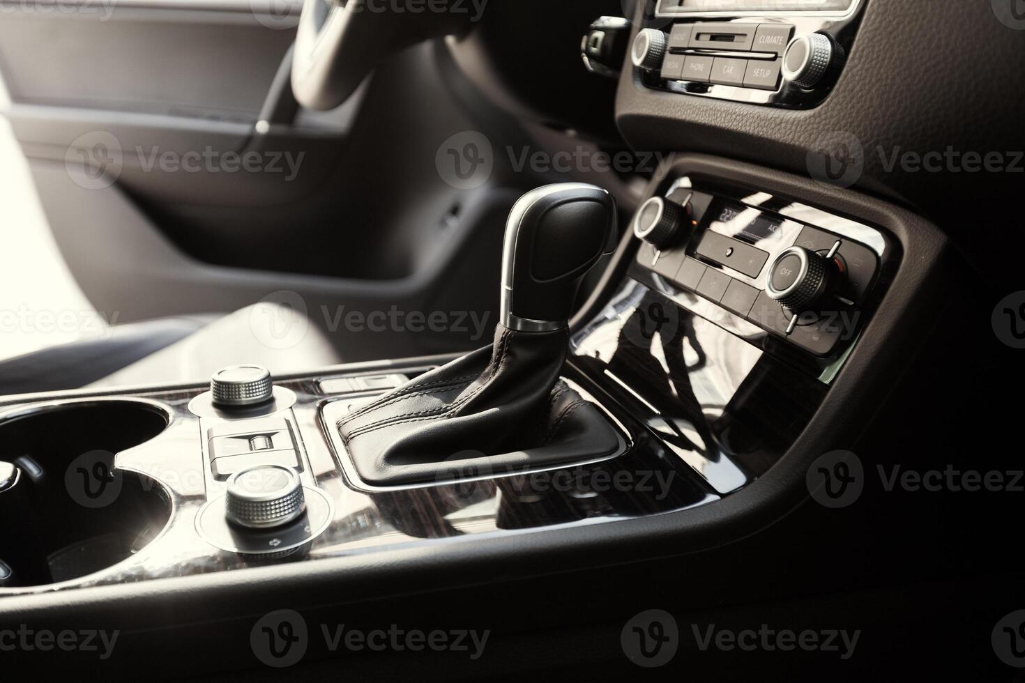 Automatic transmission gear shift in car photo