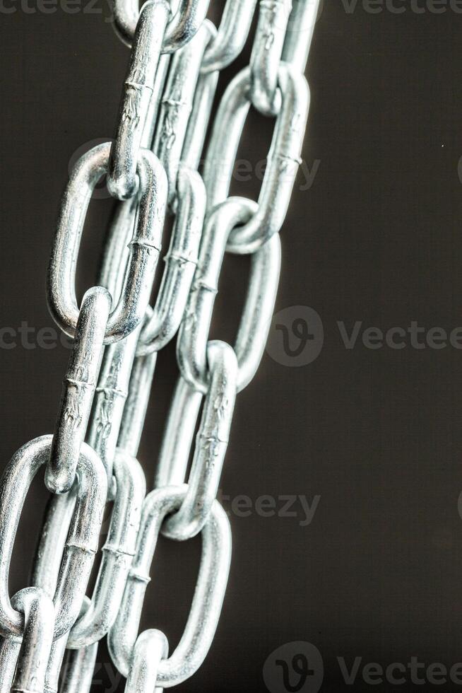 Strong chain black background photo