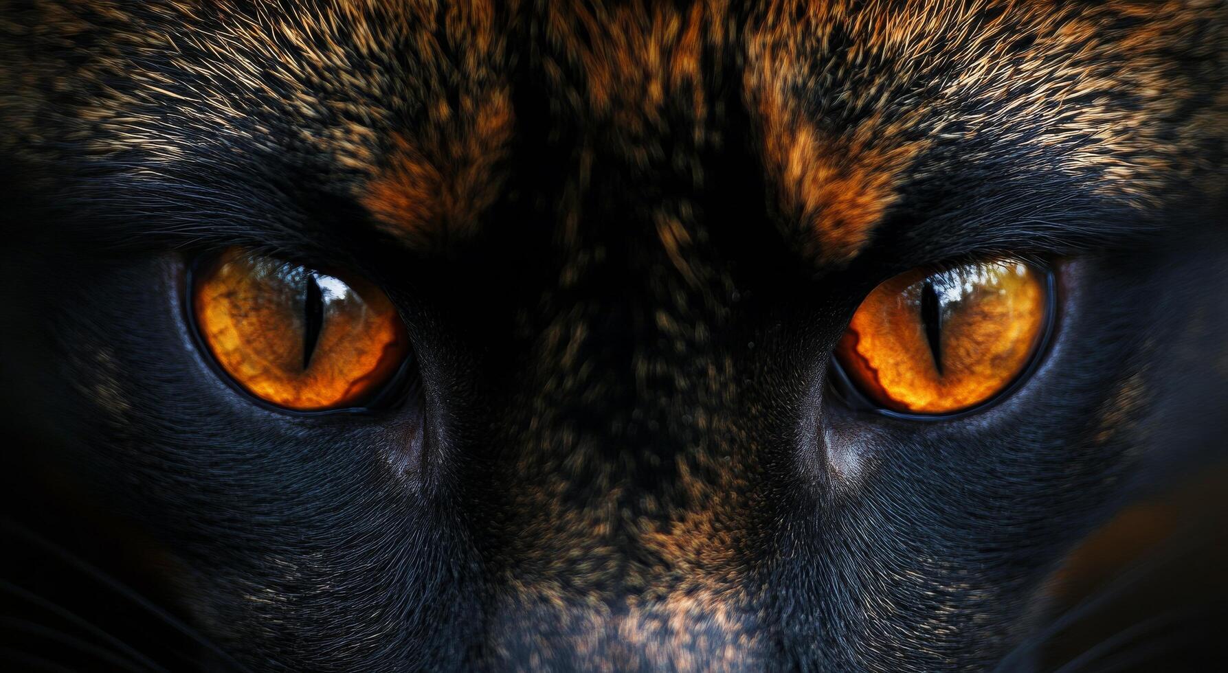 A close up of a cat's eyes photo