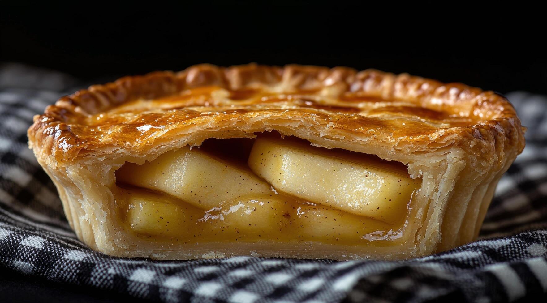 A pie with a bite taken out of it photo