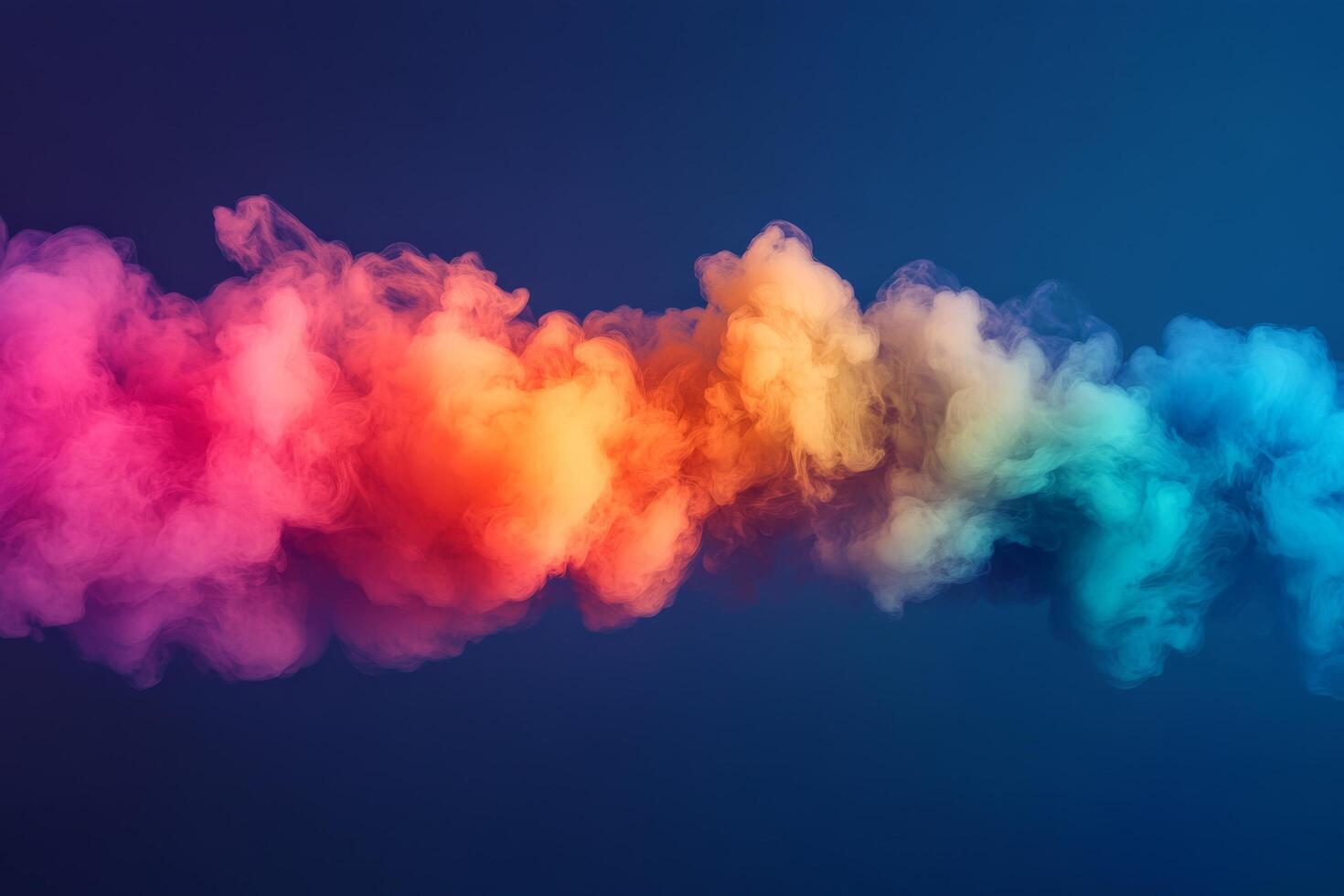 Colorful smoke on a dark background photo