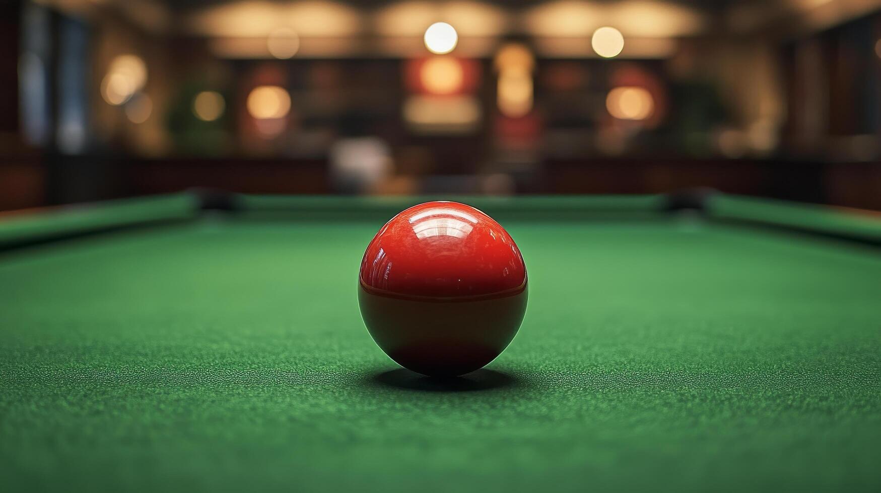 A red ball on a pool table photo