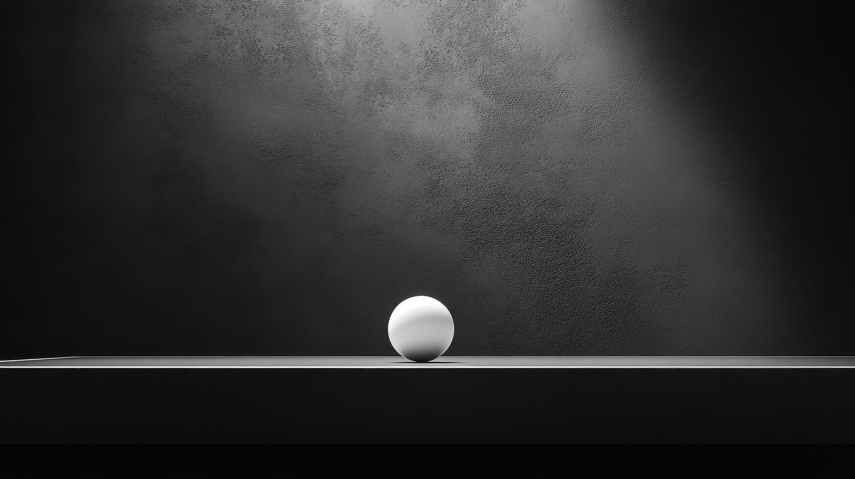 An egg sitting on a table in front of a wall photo