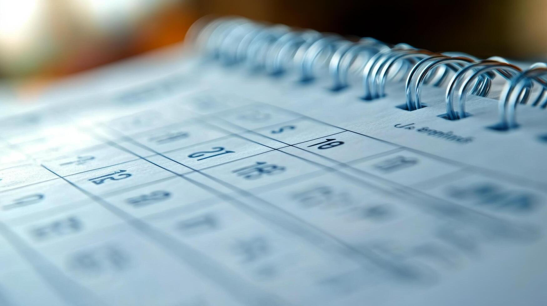 A calendar is shown with a pen on it photo