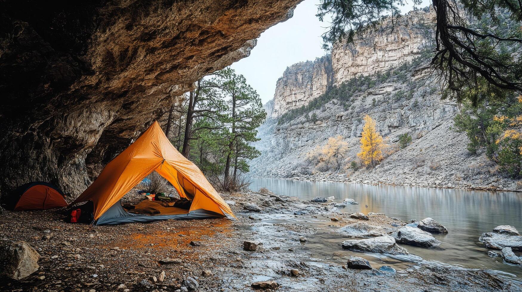 Camping in the grand canyon photo
