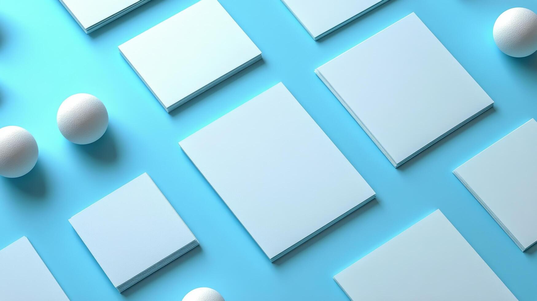 A blue background with white squares and eggs photo