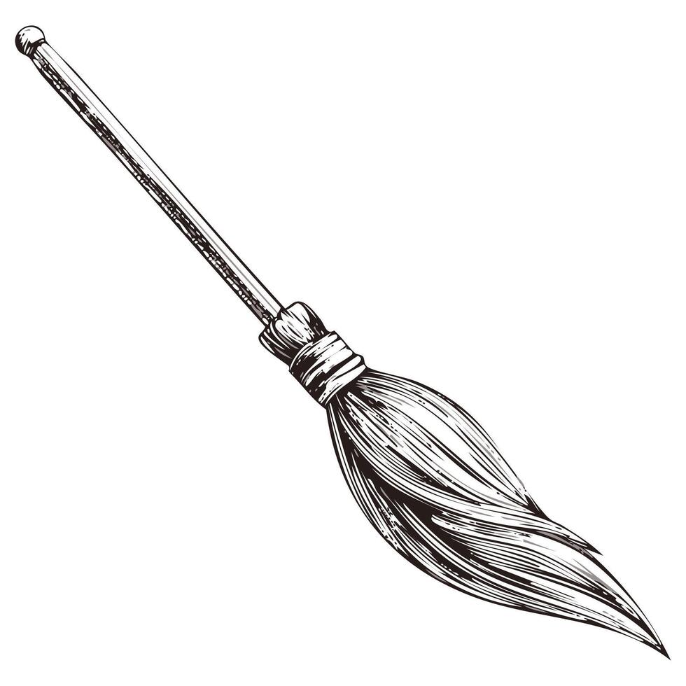 Broom Sweep Household Item Furniture Appliance Interior Decor vector