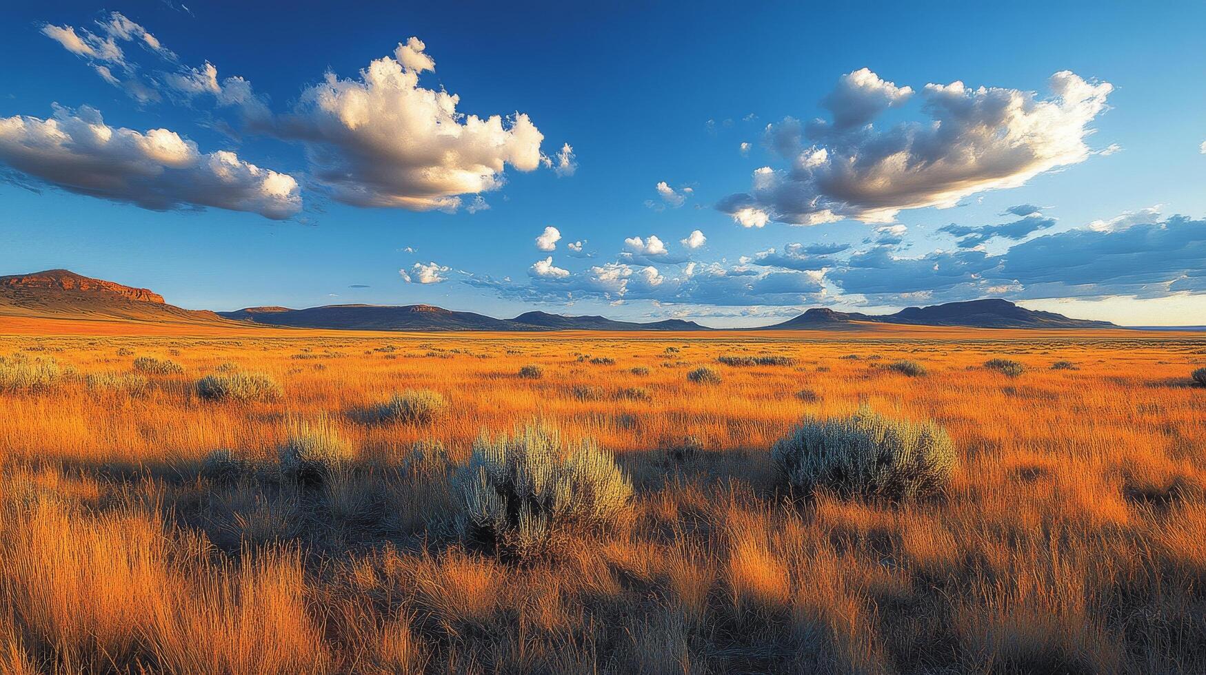 A field with tall grass and a sky photo
