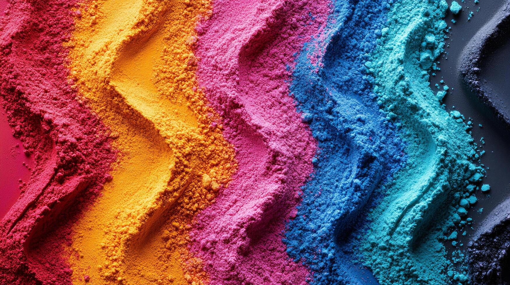 Colorful powder on a black background photo