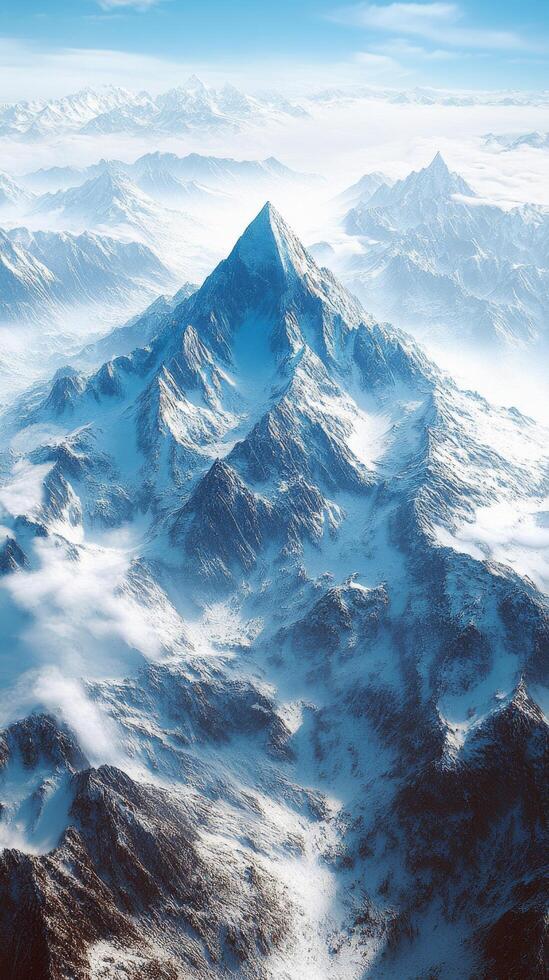 A mountain range is shown in this image photo