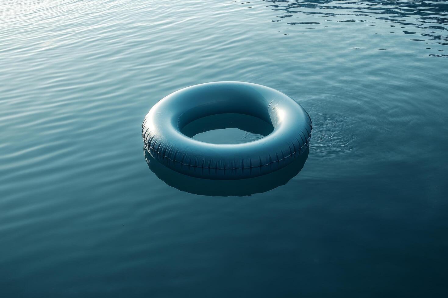 An inflatable floating in the water photo