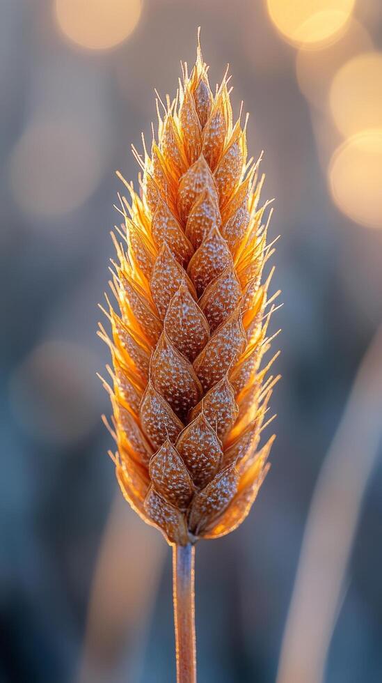 A close up of a plant with frost on it photo