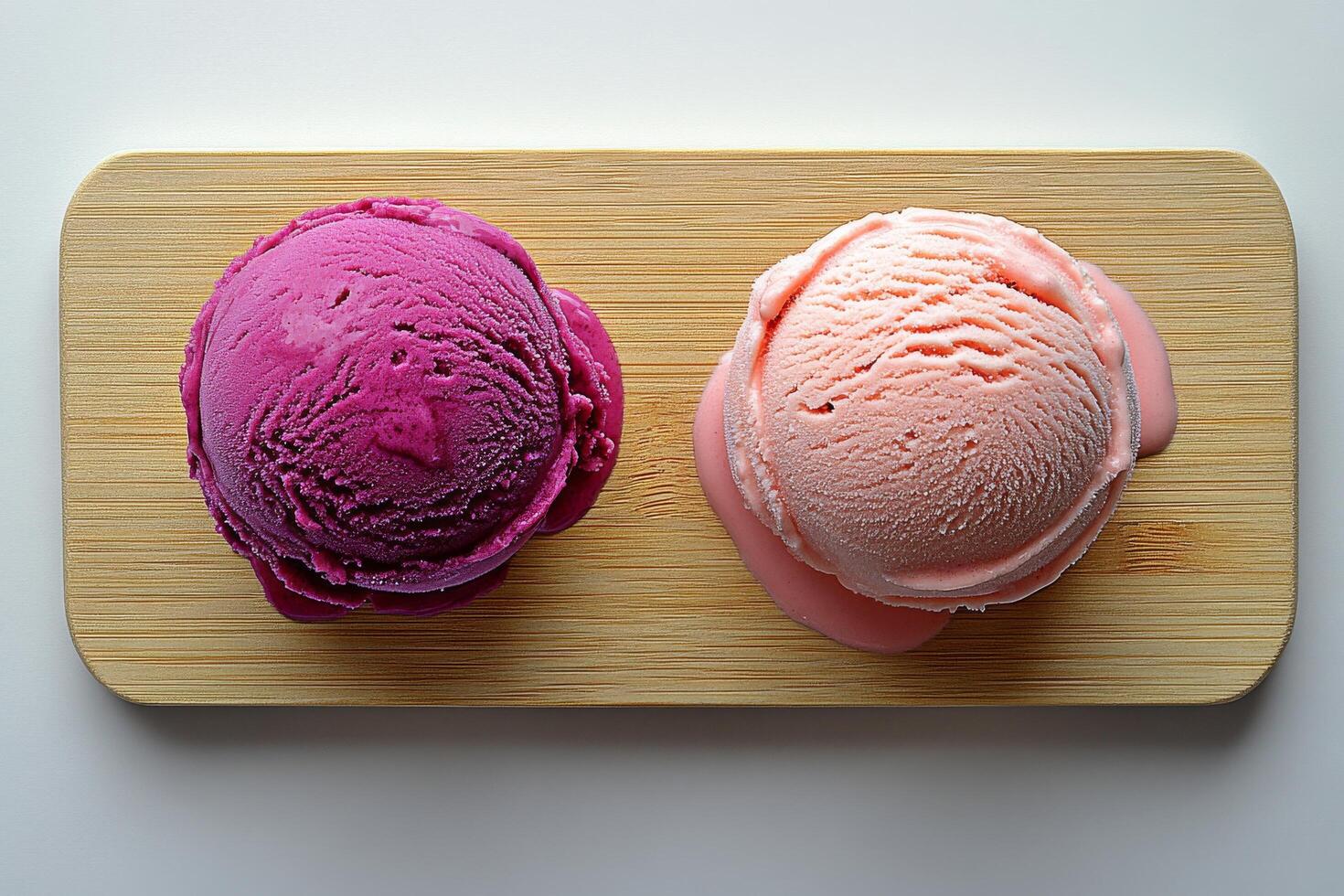 Two scoops of ice cream photo