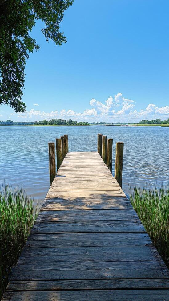 A dock that is on the water photo