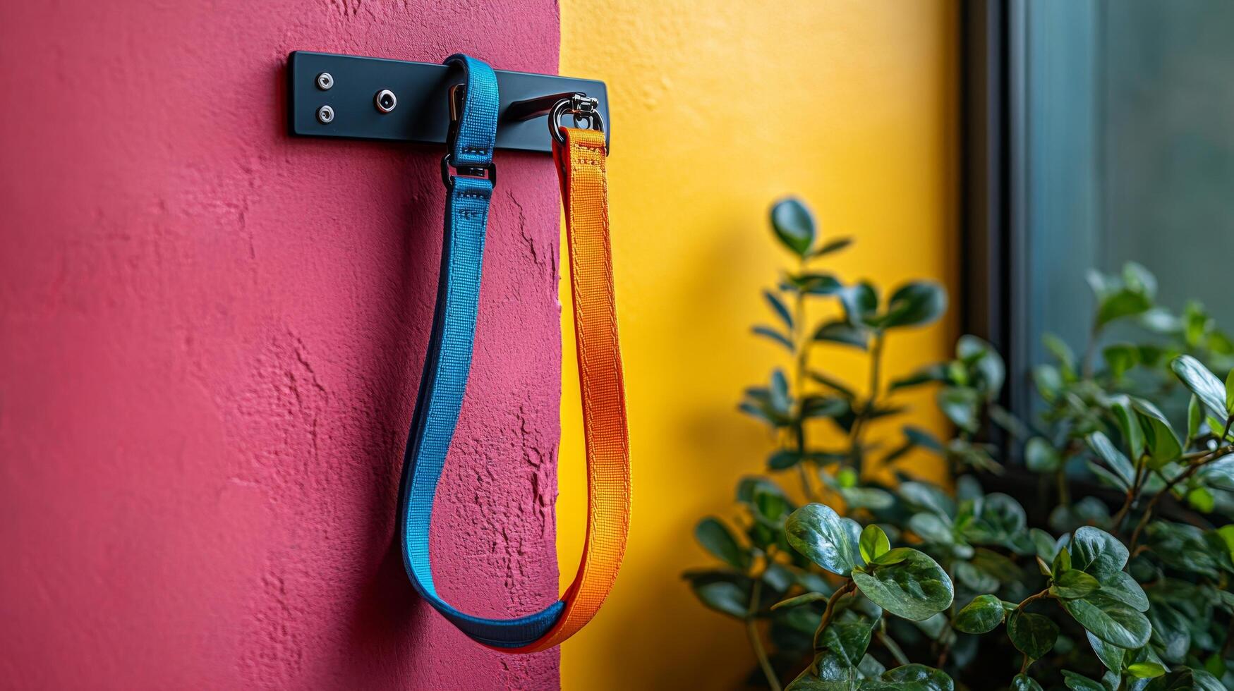 A colorful wall photo
