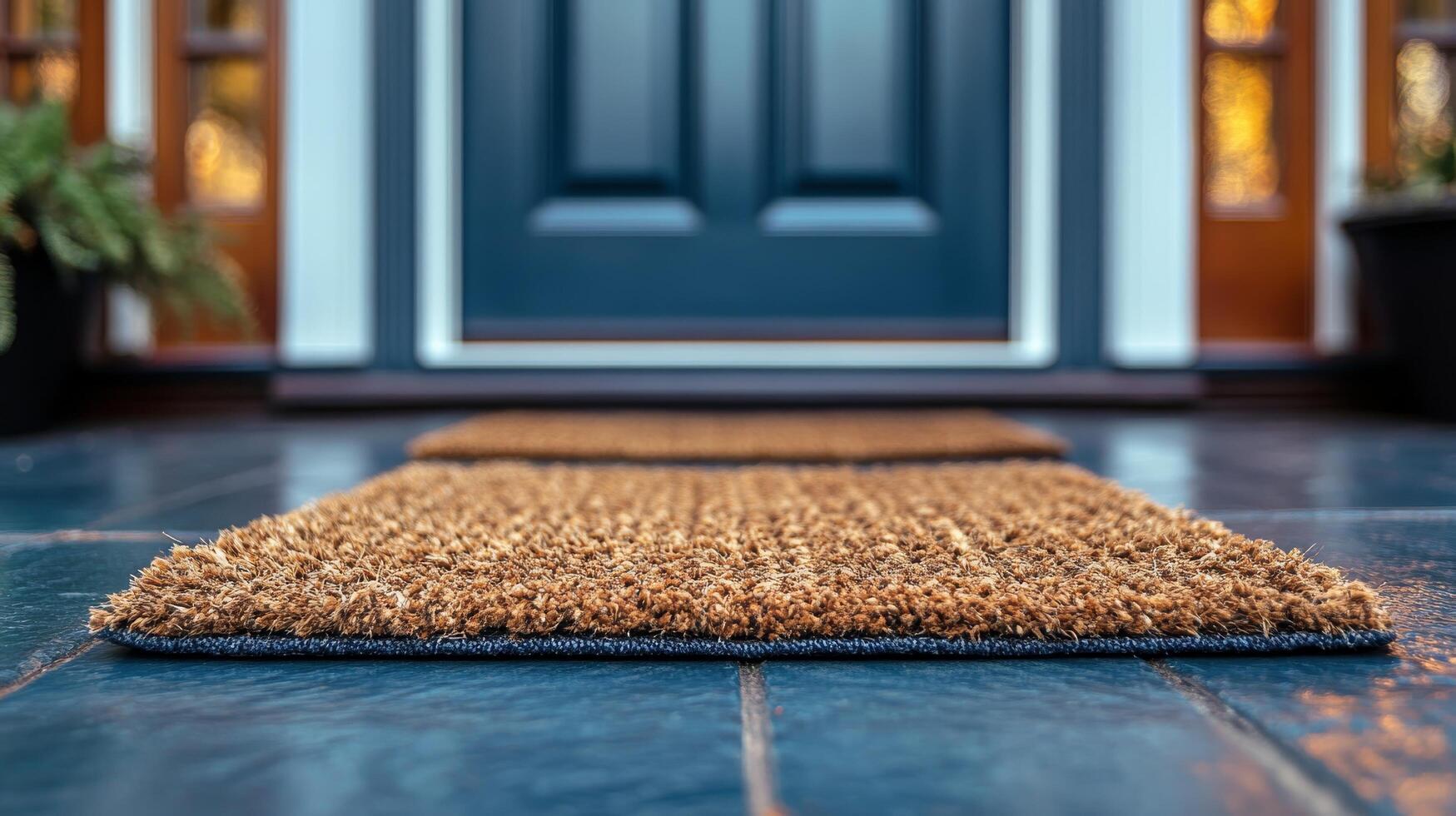 A doormat on the floor of a home photo