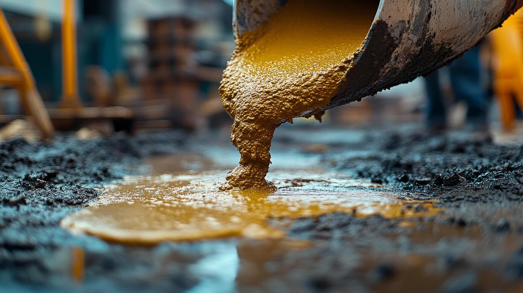A person pouring yellow liquid into a bucket photo