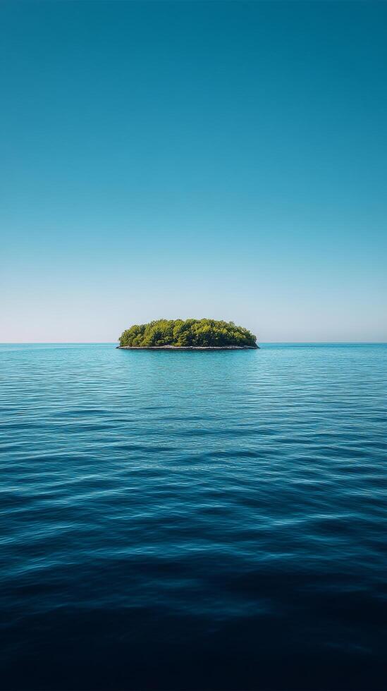 An island in the middle of the ocean photo