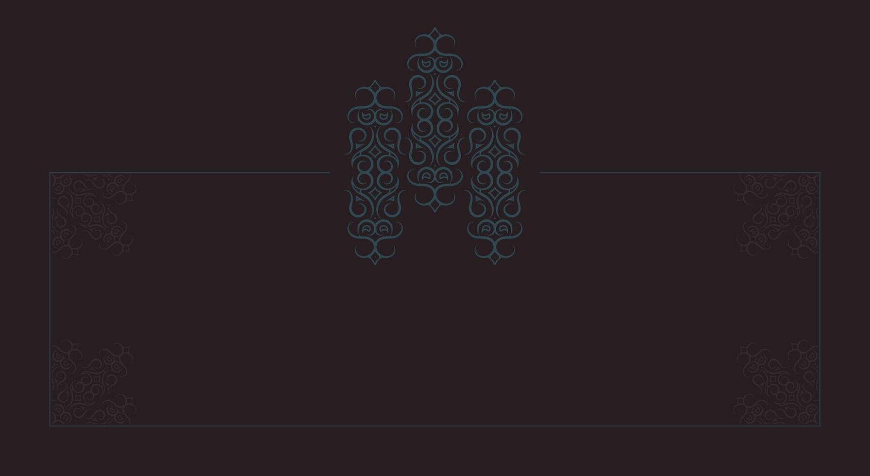 Dark ornament border pattern background design vector