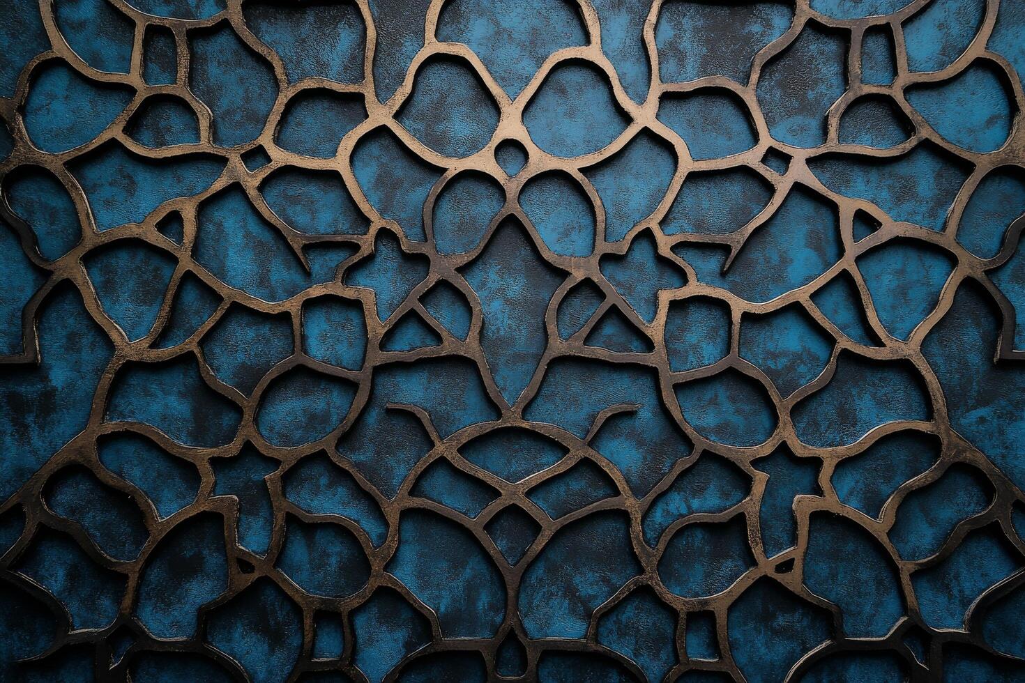 An abstract background with a blue and brown pattern photo