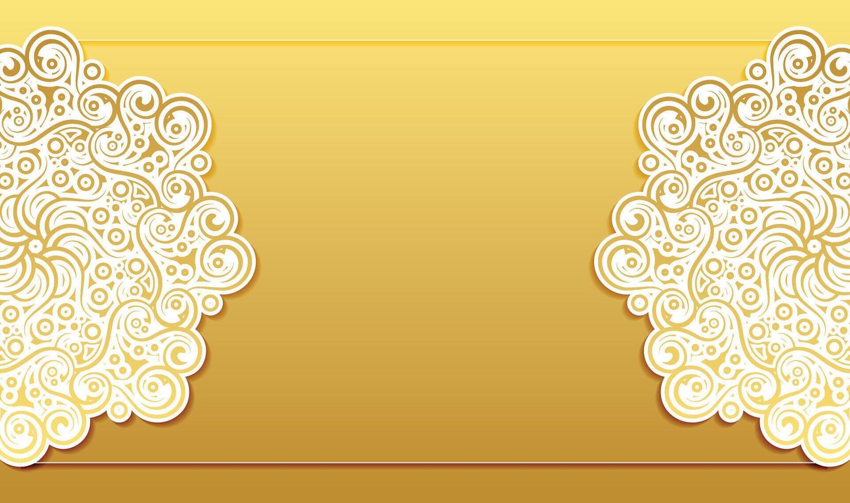 Luxury gold ornamental mandala background with arabic islamic east pattern style premium vector