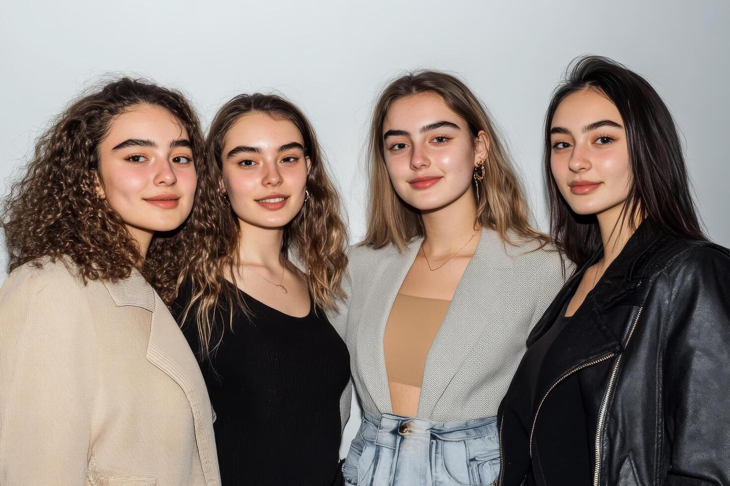 Four young women posing for a photo