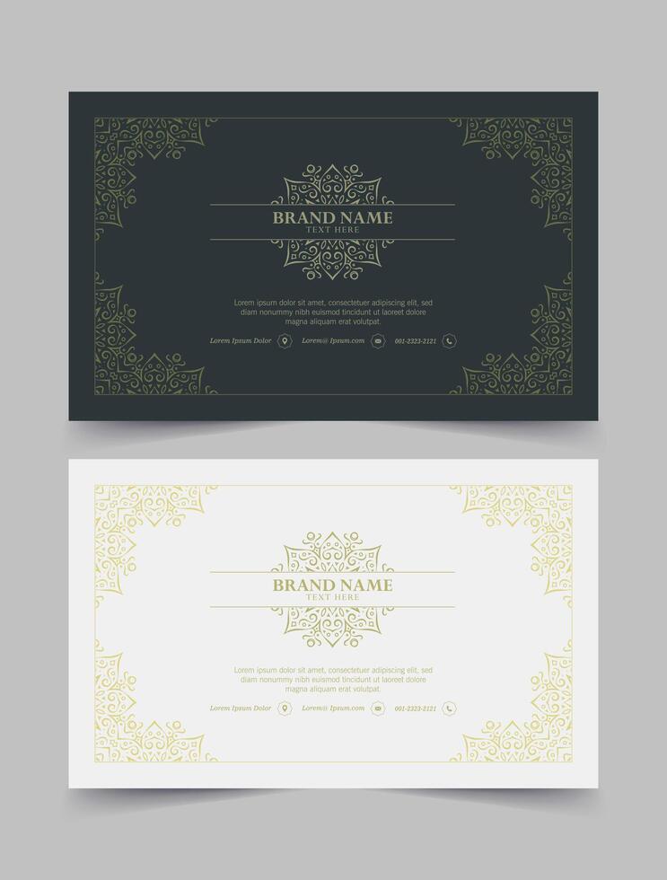 Vintage ornamental logos and business cards design template vector