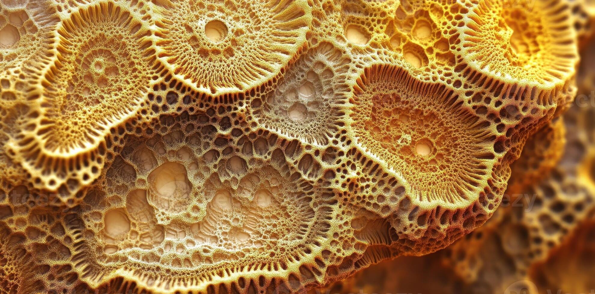 Close up of coral with intricate patterns and formations photo