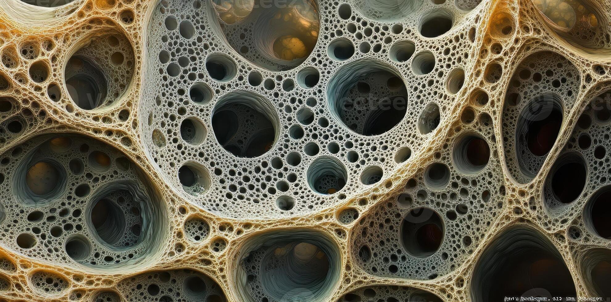 Intricate fractal pattern showing a three dimensional porous surface photo