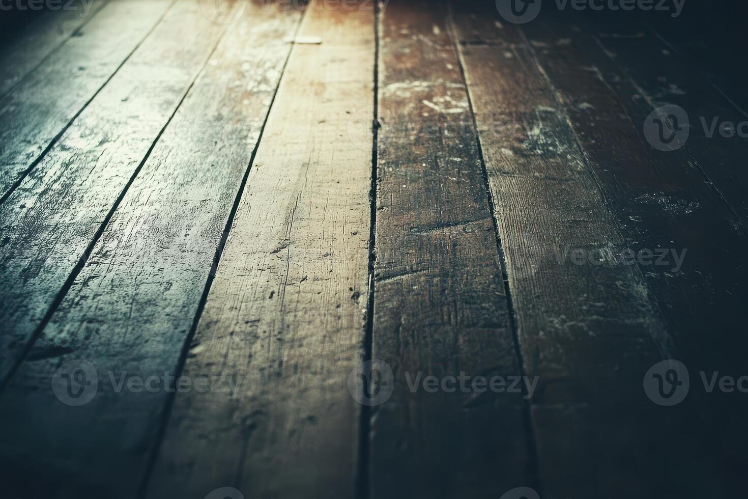 Distressed wooden planks showcase a dark and aged appearance photo