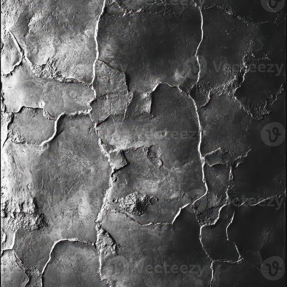 Textured surface showcasing intricate cracks and weathered metal patterns photo