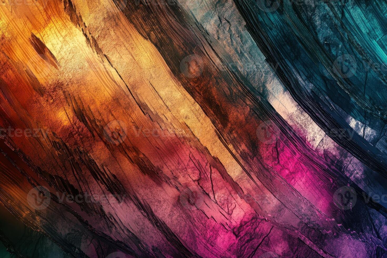 Abstract colorful diagonal bands create an intriguing textured background photo