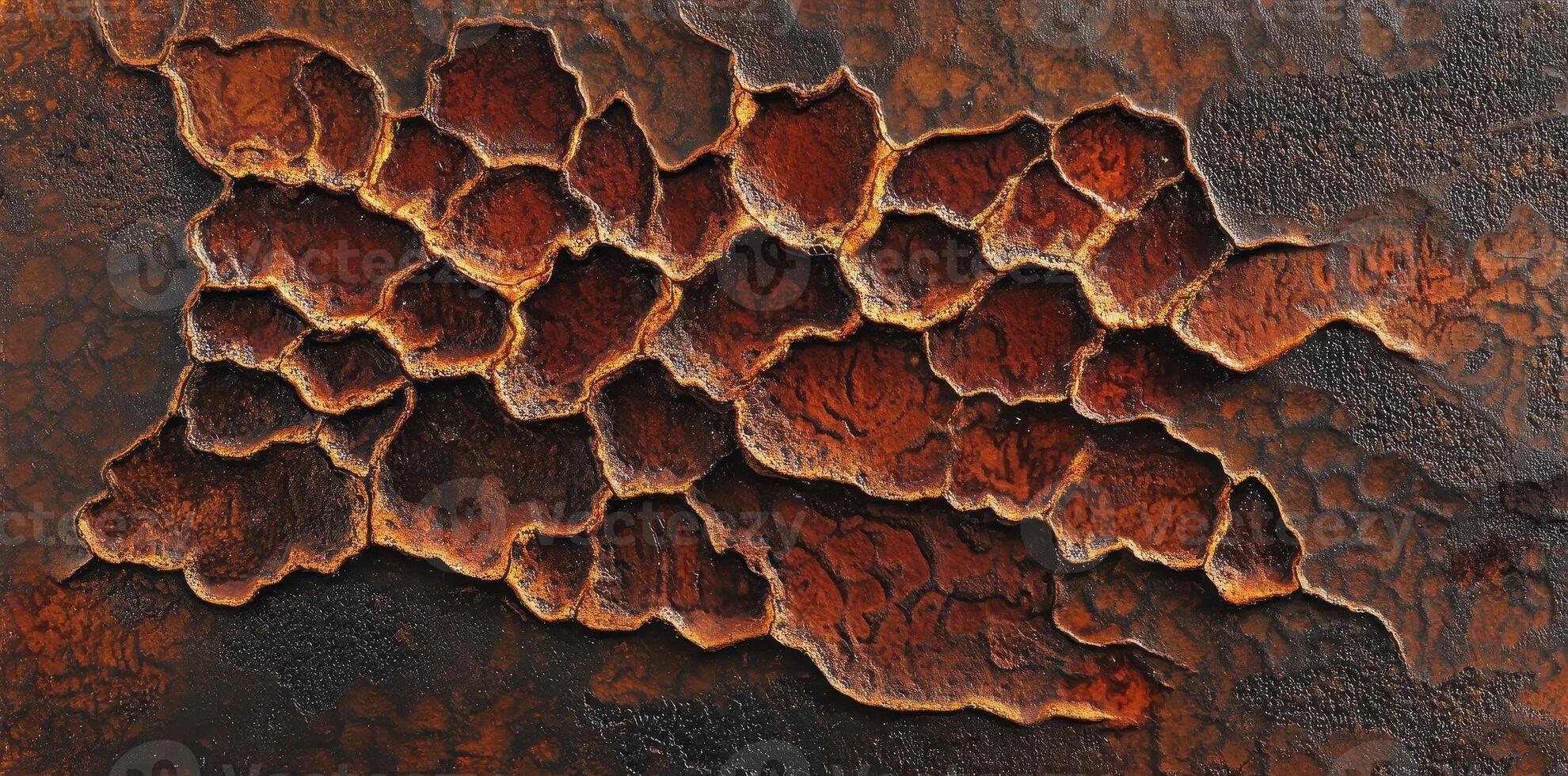 Abstract texture displaying layered sections in shades of brown photo